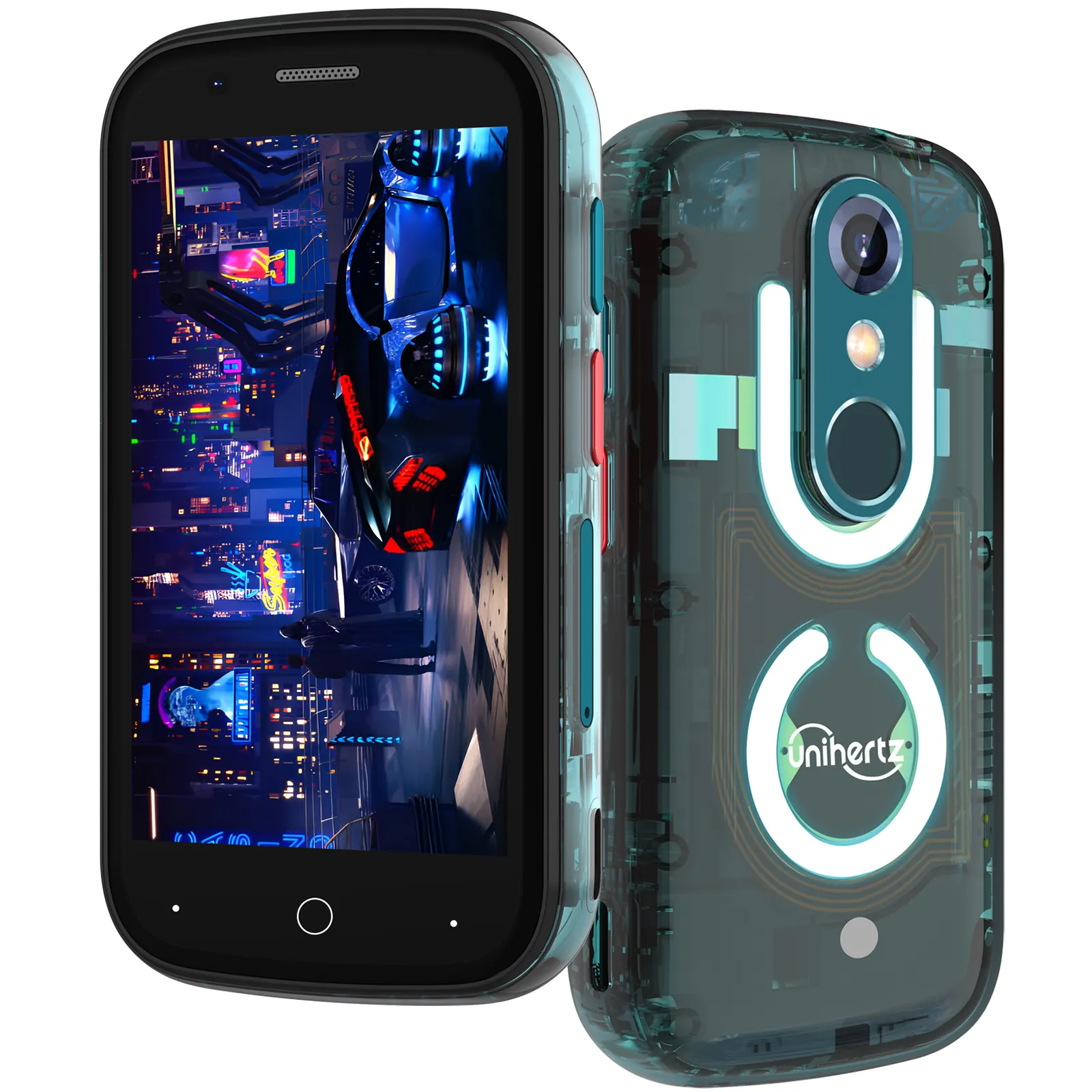 Unihertz самый маленький Android 13 смартфон 8 ГБ 256 ГБ светодиодный Прозрачный чехол для мобильного телефона 48 Мп 3 дюймов сотовые телефоны желе звезда