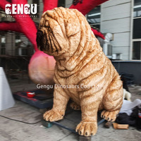 Statue de chien robot 3D réaliste de 2,5 m de haut, modèle animatronique d'intérieur pour centre commercial, parc d'aventure public