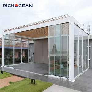 RICHOCEAN Fornitore Cinese di Gazebo Bioclimatico Elettrico Impermeabile in Alluminio con Tetto a Lamelle per Giardino - Product Image 2
