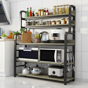 Étagère de <span class=keywords><strong>cuisine</strong></span> polyvalente multifonctionnelle en bois pour <span class=keywords><strong>micro</strong></span>-ondes et îlots/chariots de rangement - Product Image 4