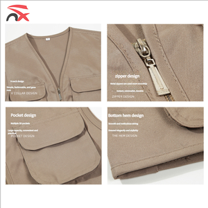 Gilet en polyester personnalisé à logo, multi-poches, sans manches, en maille, pour le <span class=keywords><strong>travail</strong></span> et les activités <span class=keywords><strong>de</strong></span> bénévoles – Vente en gros à prix réduit - Product Image 6