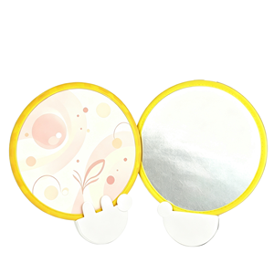 Éventail pliable personnalisé imprimé, surface réfléchissante, éventail de poche, idéal pour les voyages en extérieur et les cadeaux de fête - Product Image 2