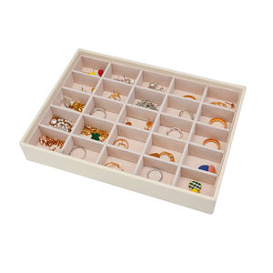 Mexda impilatori <span class=keywords><strong>portagioie</strong></span> in pelle Organizer per gioielli custodia per espositore impilabile vassoi per gioielli vassoio espositivo - Product Image 3