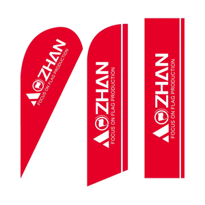 Campaña barata, letreros de plumas personalizados, pancarta voladora de lágrima, asta de bandera de playa, banderas de aleteo, banderas de plumas impresas con poste y Base - Product Image 2