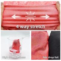 Set Baju Renang 2-Piece Warna Pink Terang Model High Waist Push Up Bandeau, Bahan Stretch Bernapas dengan Cetakan Huruf, Ukuran Plus Size, Dilengkapi Scrunchie