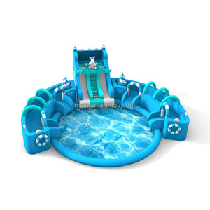 Belle conception du monde de glace de glissière gonflable commerciale de parc aquatique avec la Offre Spéciale de piscine - Product Image 1