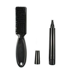 Kit de remplissage de <span class=keywords><strong>barbe</strong></span> pour hommes, stylo de remplissage rétractable et durable résistant à l'eau, amélioration de la brosse et du point à cheveux - Product Image 6