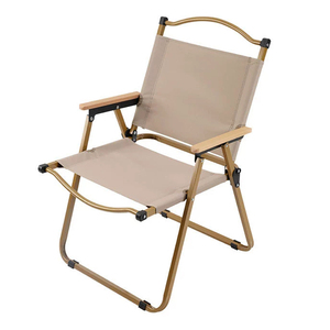Lichtgewicht strandcampingstoel met houten handgrepen, draagbare opvouwbare stoel, draagt ​​260 lbs voor binnen- en buitengebruik - Product Image 3