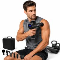 Pistolet de massage à percussion professionnel, 30 vitesses, 8 têtes, appareil de récupération musculaire profonde pour tout le corps, moteur à balais, portable sans fil
