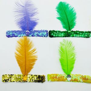 Bandeau à clapet de plumes <span class=keywords><strong>d</strong></span>'autruche en vrac des années 1920 bon marché - Product Image 2