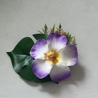 Nouvel accessoire de cheveux artisanal bohème à fleurs artificielles pour fête, vacances à la plage, mariage, peigne à cheveux Hibiscus Monstera