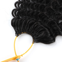 Orientfashion Miracle Knots Crochet Hair Deep Wave Feather Crochet Human Hair Extensions 18inch for Women