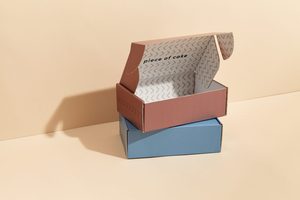 Corrugated Paper Skincare Packaging Adhesive Tear Strip Self Sealing Mailer <b>Shipping</b> Gift <b>Box</b> With Custom Logo - Product Image 1