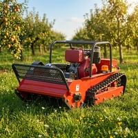 Tondeuse à fléaux mini-ferme robuste 800mm 1000mm 1200mm, robotique télécommandée sur chenilles, à moteur diesel, pour la coupe de l'herbe