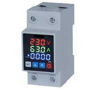 Protecteur de surtension et de sous-tension monophasé avec compteur de puissance à affichage numérique et relais de récupération automatique pour moniteur d'énergie domestique