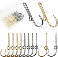 20 épingles à chapeau pour la pêche, clips de fixation pour chapeau, attaches pour chapeau, décoration de chapeau tendance, or et noir