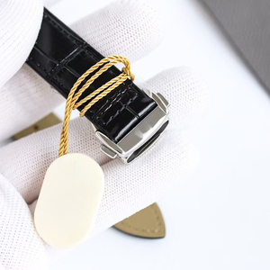 Reloj de Pulsera Unisex de Lujo Personalizado con Esfera Blanca, Caja Plateada, Correa de Cuero Negra, Fecha Luminosa, Resistente al Agua, Cristal de Zafiro, Estilo Minimalista - Product Image 5