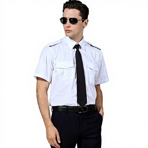 Camicie da Pilota a Maniche Corte per Uomo, Uniforme da Capitano di Volo, Costume per Cosplay da Personale di Cabina - Product Image 3