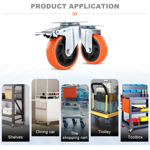 Bánh xe xoay công nghiệp, bánh xe xoay chịu tải 80kg 100kg 128kg 138kg, màu cam, xuất xưởng trực tiếp - Product Image 6