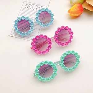 2022 New Sun Flower Children's Sunglasses Cute <strong>Baby</strong> Comfortable Bright Sunglasses Round <strong>Frame</strong> Flower Petal Sun <strong>Glasses</strong> - Product Image 4