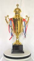 Trophée de football unique et chic en métal de grande taille, modèle 2025, en stock, pour récompense de championnat