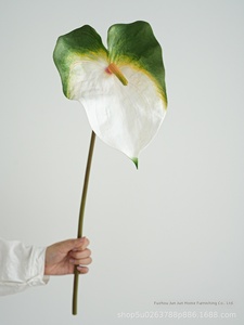 Chất Lượng Cao Lớn Màu Xanh Lá Cây Nhân Tạo PU Hoa Giả Calla Lily Hoa Nghệ Thuật Calla Lily Nến Trang Trí Ngày Valentine Năm Mới - Product Image 6