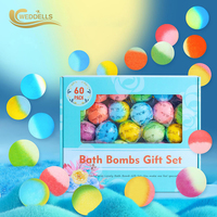 Coffret de bombes de bain hydratantes et effervescentes pour un spa relaxant à domicile, bombes de bain naturelles, articles de bain, coffret cadeau, bombes de bain en gros