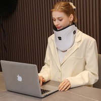 Masseur de cou Bluetooth avec compresse chaude et massage par pression d'air, pour traction cervicale, soulage la fatigue, utilisation à domicile ou au bureau
