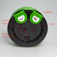 Réveil électronique à piles Bosheng avec affichage analogique, entraîneur de sommeil et sonneries BB pour enfants - Cadeau de Noël