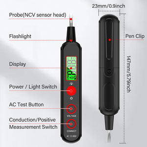 Digital AC/DC Segurança Pessoal Detectores de Tensão Inteligente Sem Contato <span class=keywords><strong>Tester</strong></span> <span class=keywords><strong>Pen</strong></span> Meter 12-300V Atual Sensor Elétrico Teste Lápis - Product Image 3