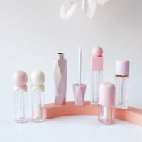 Mode personnalisé rose brillant à lèvres Tube liquide Blush fard à paupières conteneur glaçure pour les lèvres hydratant cosmétique paquet avec brosse