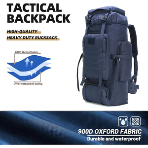 75L Waterproof Large Capacity Outdoor Sports <b>Backpack</b> with Hydration Bag for Mountaineering Hiking - Product Image 2