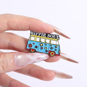 Hippie Linh Hồn xe buýt Trâm men pins Vintage van kim loại trâm cài ve áo huy hiệu Ba lô trang sức quà tặng bán buôn pins - Product Image 4