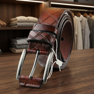 Ceinture pour homme en cuir de vache artisanal, style vintage, légère, résistante, durable, confortable, imperméable, écologique - Product Image 1
