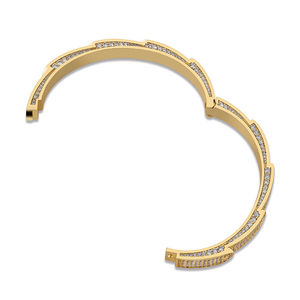 <span class=keywords><strong>Ristar</strong></span>-pulsera de cobre con diamantes de circonia cúbica chapada en oro, estilo Hip Hop, joyería nueva - Product Image 6