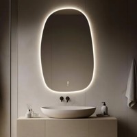 GEDO Vente en gros de meubles de salon modernes de haute qualité, miroir en acier inoxydable avec éclairage LED pour salon de coiffure