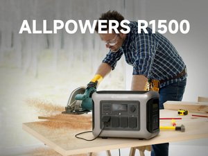 Allpowers R1500 1800W Lithium Ion Nhanh Chóng Sạc Pin Có Thể Sạc Lại EU/Chúng Tôi Kho Năng Lượng Mặt Trời Máy Phát Điện Di Động Nhà Máy Điện - Product Image 2