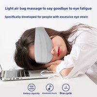 Masseur oculaire avec compresse chaude et musique, soulage la fatigue oculaire, la sécheresse, masque oculaire pour dormir, batterie intégrée 500mAh, cadeau d'anniversaire