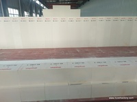 Blocs réfractaires Huachen AZS PT WS 33 #   Verre réfractaire pour revêtement inférieur et paroi latérale, à haute teneur en Al2O3 (45,6-51%) et ZrO2 (33%)