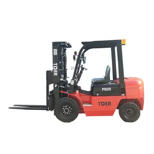 Truck Powered 2.5 Ton Maximal New 2.5ton Feeler Forklift Fd25 High-quality Diesel Forklifts