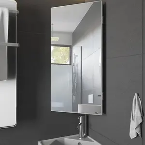 Botiquines de esquina de 13 "para montaje en pared de baño, gabinetes de espejo de baño, gabinete de pared de baño blanco