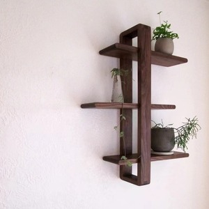 Wooden <b>wall</b>-mounted <b>storage</b> rack, multi-layer decorative <b>storage</b> shelf, indoor and outdoor wooden flower rack/<b>hanging</b> rack - Product Image 2