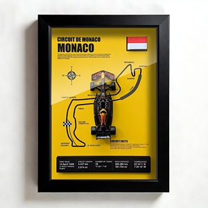 Modèle de voiture de Grand Prix F1 2025, cadeau, cadre photo de piste Verstappen Red Bull RB21 - Product Image 3