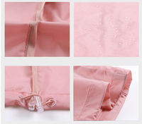 Veste de protection solaire à capuche en nylon et élasthanne, multicolores, légère, avec fermeture éclair avant et poche, bande réfléchissante