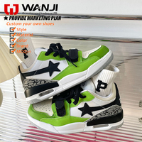 Chaussures larges décontractées en cuir confortables de haute qualité avec logo personnalisé baskets pour hommes
