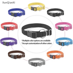 Collar Ajustable para Perro al por Mayor OEM, Clásico, Sólido, 10 Colores Disponibles, Collares de Nailon para Mascotas, Negro, con Logotipo Personalizado - Product Image 6