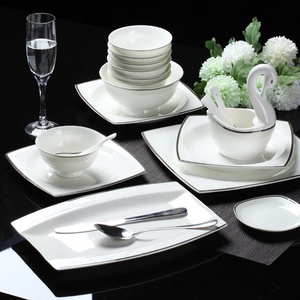 Nedeins — ensemble de salle à manger en porcelaine, 60 pièces, simple et de style romantique, décoration de maison - Product Image 1