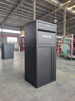 Boîte aux lettres extérieure autonome de grande taille en acier galvanisé pour colis, au design moderne