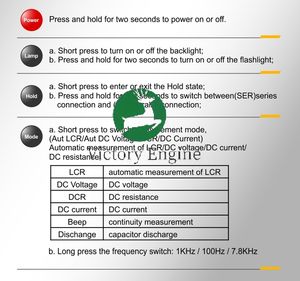 Probador de inyector de mano Medidor de resistencia de capacitancia LCR03 CR061C DEN SO Multímetro digital inteligente para probador de inyector de 6 pines - Product Image 6