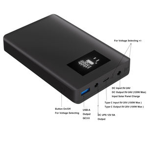 PD100W 12V 9V 5V 19V 20V 24V 1A 2A 3A 5A DC <span class=keywords><strong>UPS</strong></span> 전원 은행 백업 배터리 팩 WiFi 라우터 용 CCTV 카메라 노트북 드론 Dashcam - Product Image 4